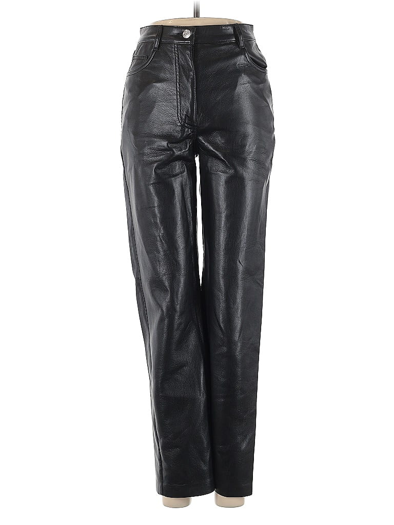 Pre-owned Wilfred Faux Leather Pants In Black
