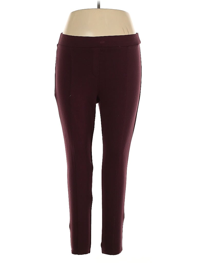 Pre-owned Style & Co Active Pants In Burgundy