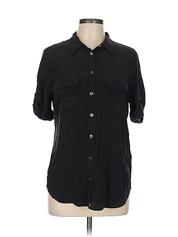 Equipment 3/4 Sleeve Silk Top (view 1)