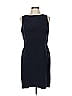 August Silk 100% Silk Solid Blue Cocktail Dress Size 12 - photo 1