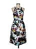 ML Monique Lhuillier 100% Polyester Print Teal Cocktail Dress Size 6 - photo 1