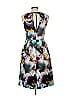 ML Monique Lhuillier 100% Polyester Print Teal Cocktail Dress Size 6 - photo 2