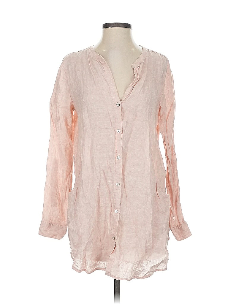 Sigrid Olsen 100% Linen Pink Long Sleeve Blouse Size S - photo 1