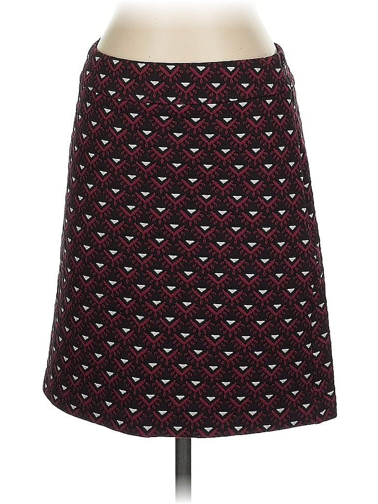 Pre-owned Ann Taylor Loft Formal Skirt In Burgundy