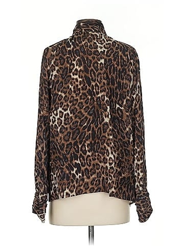 Nili Lotan Long Sleeve Silk Top (view 2)
