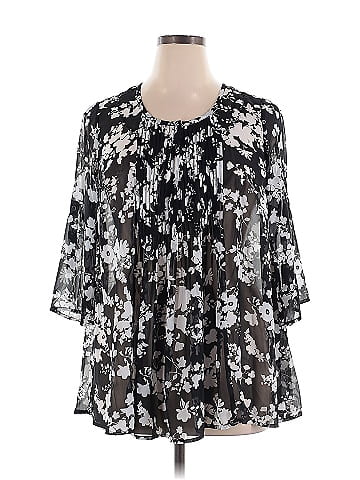 Roaman's 3/4 Sleeve Blouse (view 1)