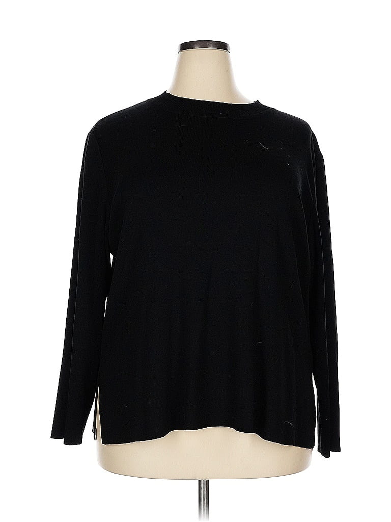 MING WANG Black Pullover Sweater Size 2X - photo 1
