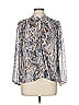 Veronica M. 100% Polyester Silver 3/4 Sleeve Blouse Size L - photo 1