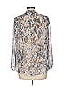 Veronica M. 100% Polyester Silver 3/4 Sleeve Blouse Size L - photo 2