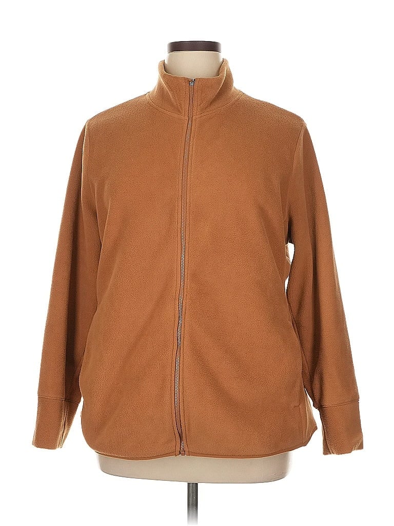 Pre-owned Active By Old Navy Fleece Jacket In Brown