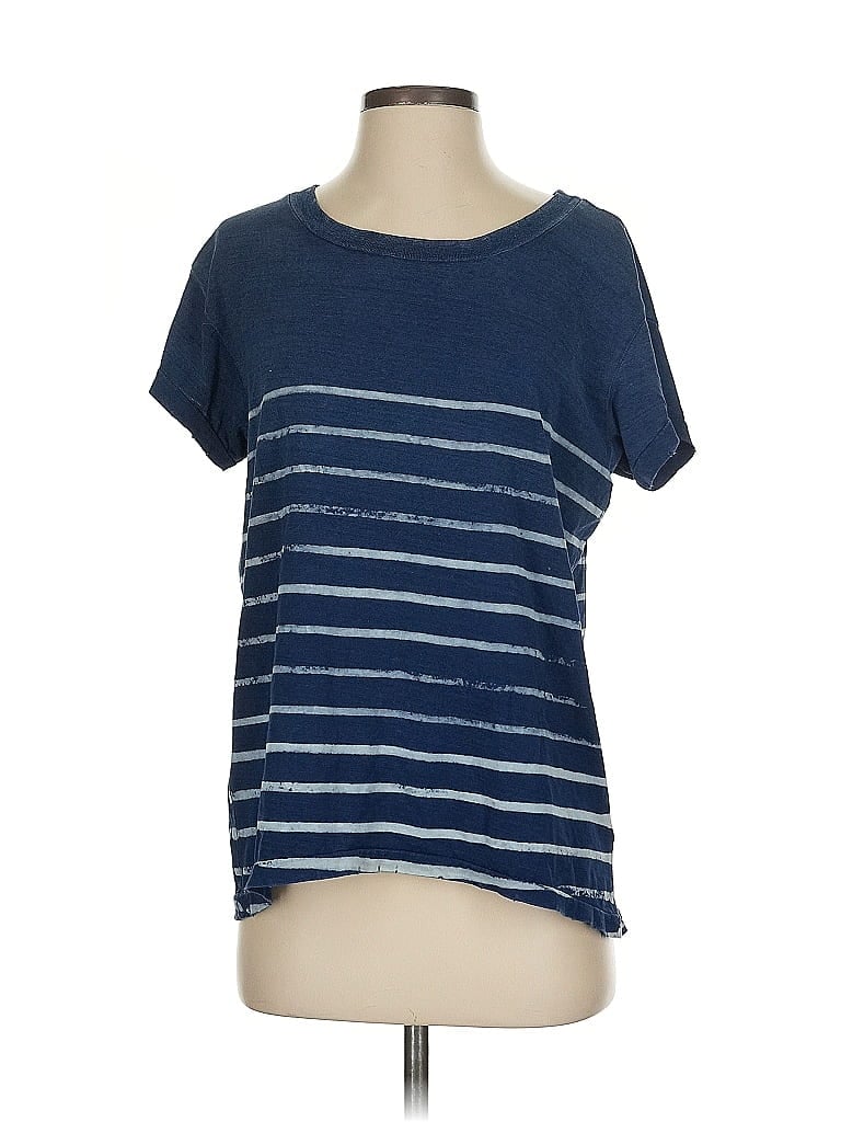 Pre-owned Current Elliott Short Sleeve T-shirt In Blue