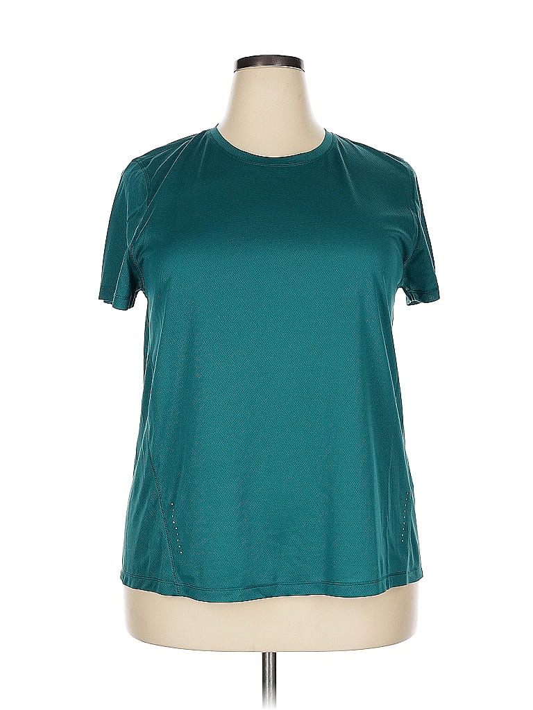 Ideology 100% Recycled Polyester Teal Active T-Shirt Size XXL - photo 1