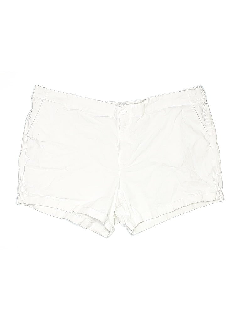 Just Be... Solid Ivory Shorts Size 3X - photo 1