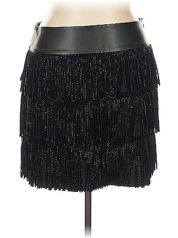 DKNY Faux Leather Skirt (view 1)