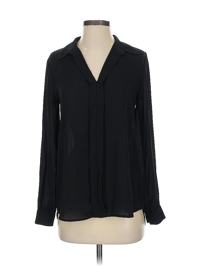 Pre-owned Assorted Brands Long Sleeve Blouse In Black