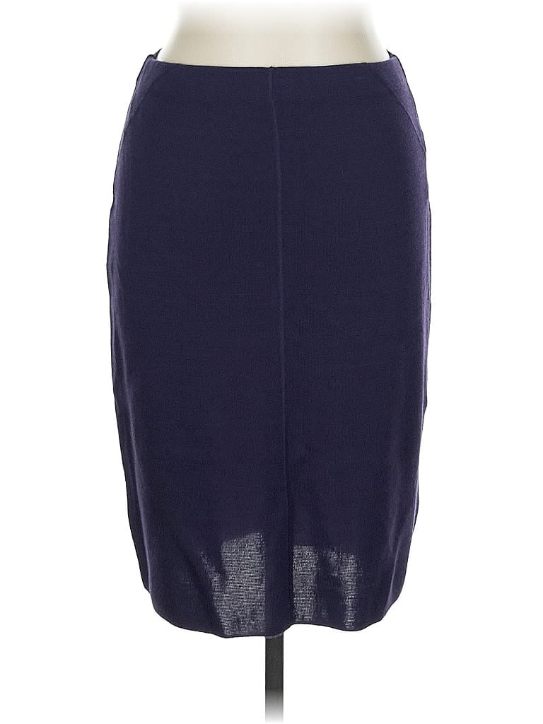 M Missoni Solid Blue Purple Wool Skirt Size EU (IT) 46 / US 10 - photo 1