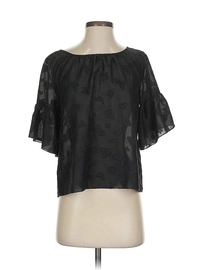 Click to view more detailed imagery on our partner's website Pre-owned Madewell 3/4 Sleeve Blouse In Black