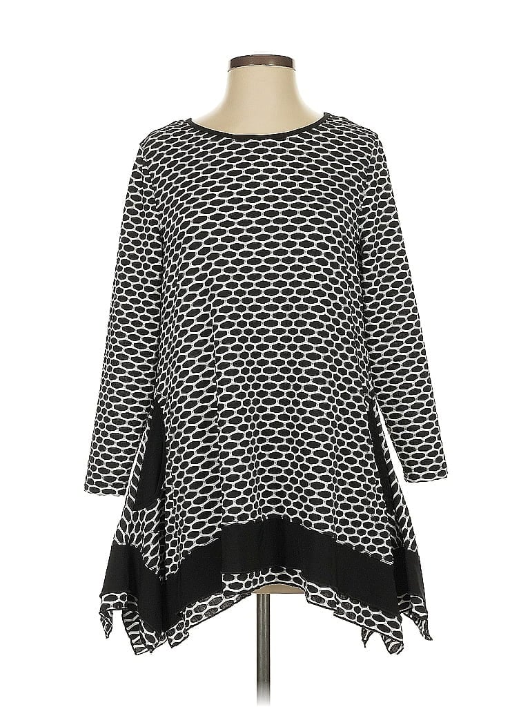 Pre-owned Milea 3/4 Sleeve Blouse In Black