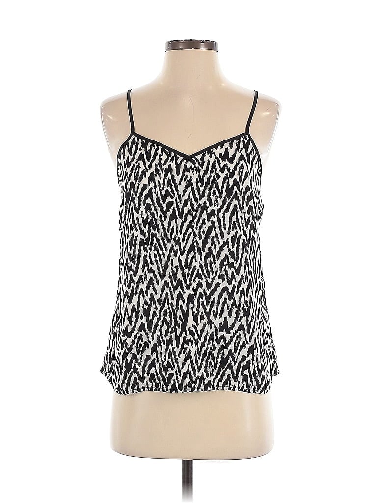 Pre-owned Banana Republic Tank Top Black Print Pattern V-neck Tops