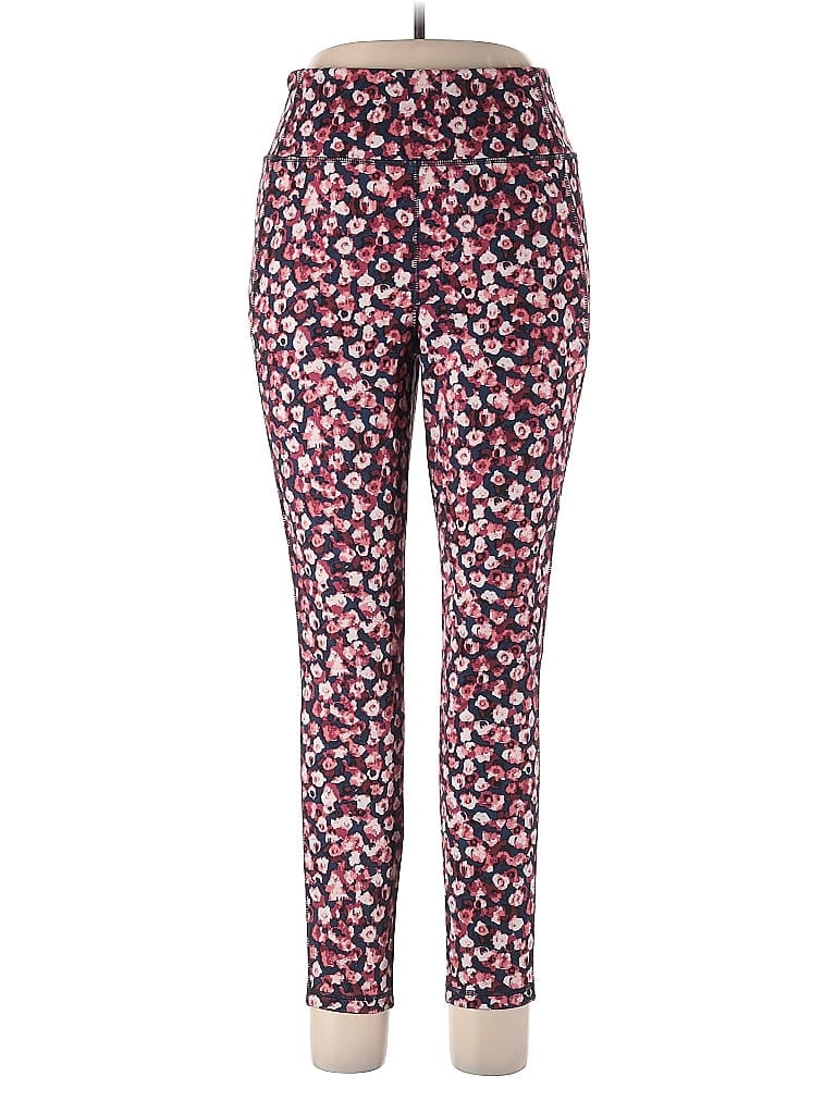 T by Talbots Hearts Pink Casual Pants Size L - photo 1