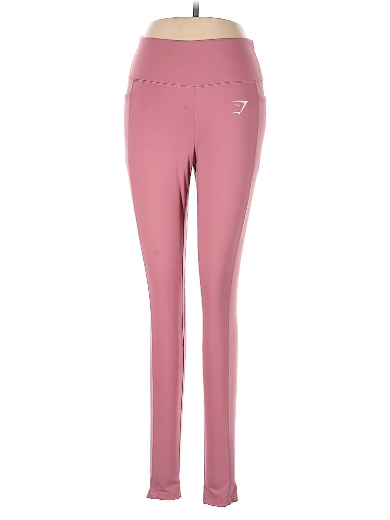 Pre-owned Gymshark Active Pants In Pink
