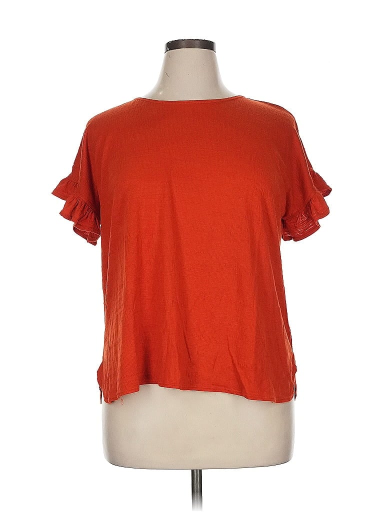 Pre-owned Max Studio Short Sleeve T-shirt In Orange