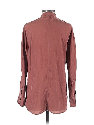Trouve Long Sleeve Silk Top (view 2)