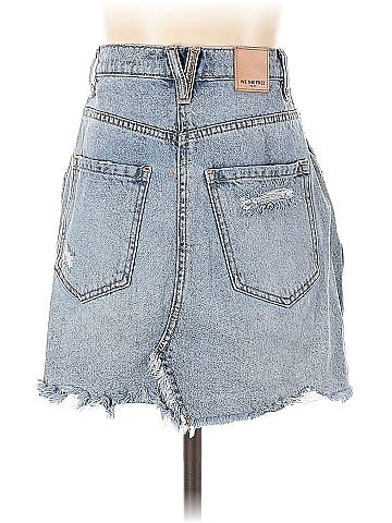 We the Free Denim Skirt (view 2)