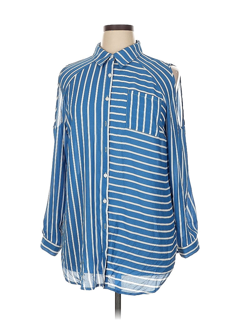 Pre-owned New Directions 3/4 Sleeve Blouse In Blue