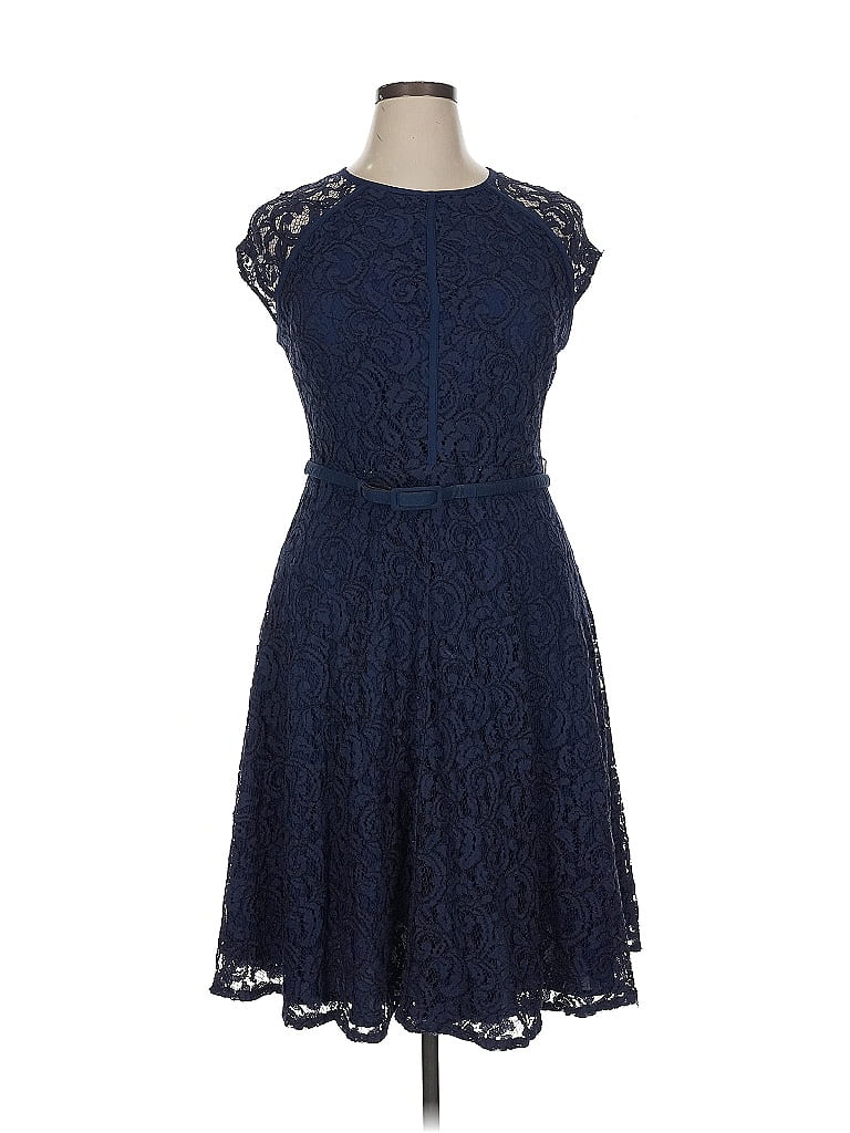 Eva Mendes by New York & Company Blue Cocktail Dress Size 14 - photo 1