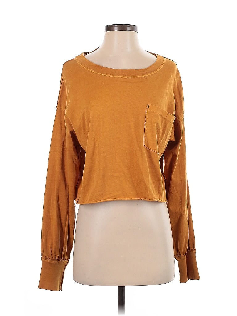 We the Free Gold Long Sleeve T-Shirt Size XS - photo 1