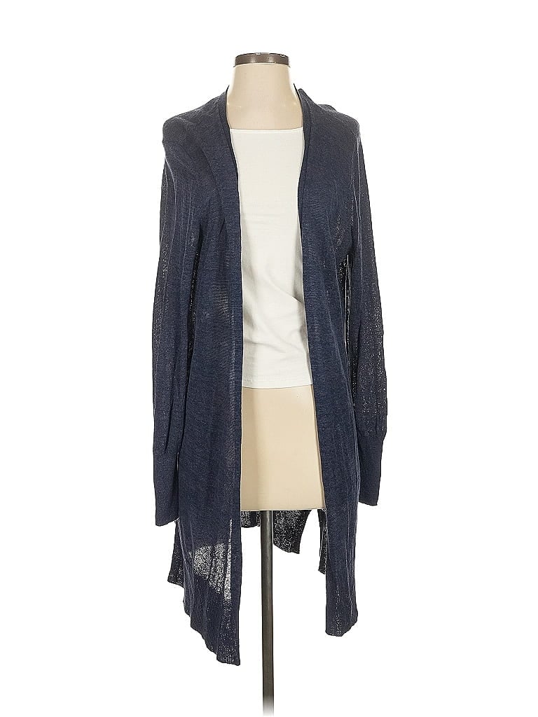 Pre-owned Halogen Cardigan Sweater In Blue