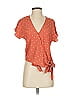 Madewell 100% Viscose Orange Short Sleeve Blouse Size XXS - photo 1
