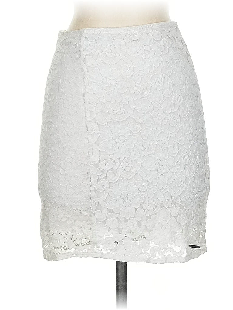 Pre-owned Abercrombie & Fitch Formal Skirt In White
