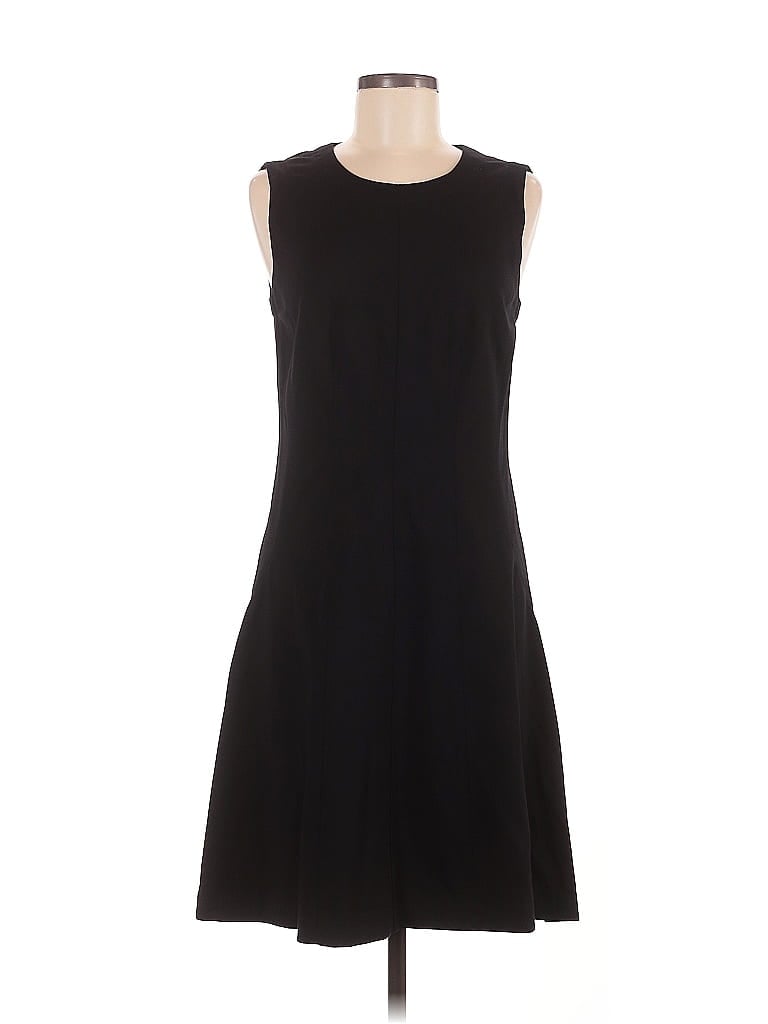 Magaschoni Solid Black Casual Dress Size 8 - photo 1