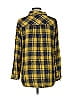 Mystree 100% Rayon Plaid Yellow Long Sleeve Button-Down Shirt Size M - photo 2