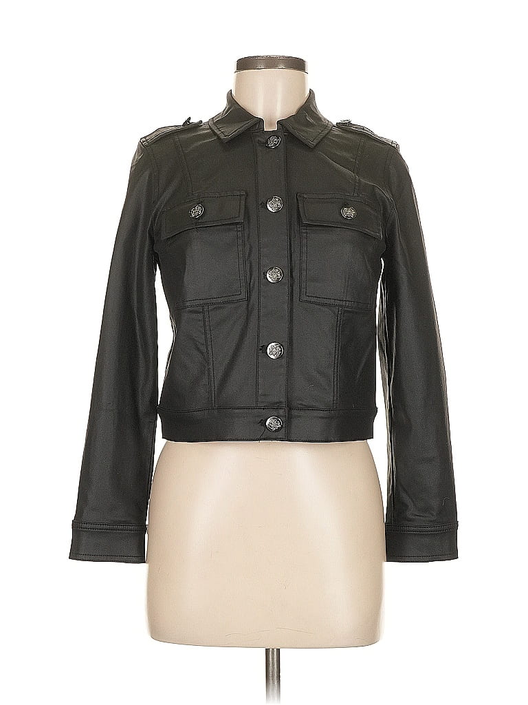 White House Black Market denim snap jacket Size 6 / NWT
