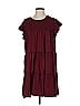 Entro Solid Burgundy Casual Dress Size S - photo 1