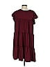 Entro Solid Burgundy Casual Dress Size S - photo 2