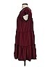 Entro Solid Burgundy Casual Dress Size S - photo 4