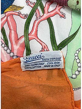 Gucci Vintage Sea Life Cotton Scarf (view 2)