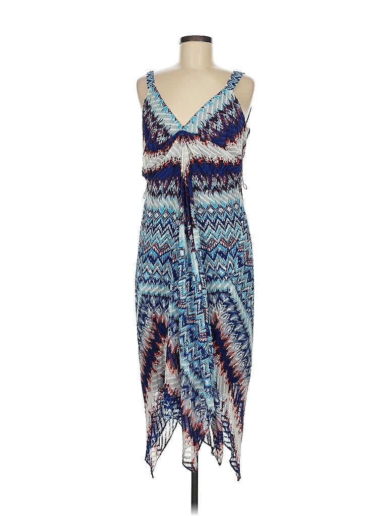 Bethany 100% Polyester Tie-dye Blue Casual Dress Size 6 - photo 1