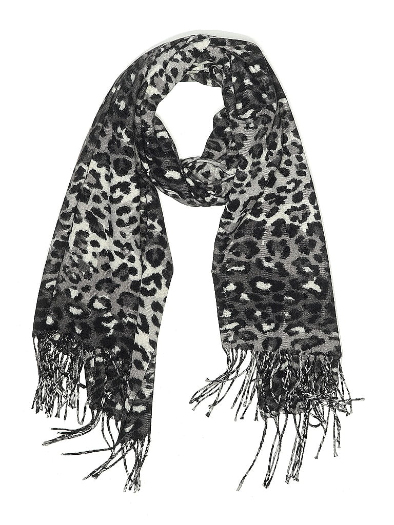 Coco + Carmen 100% Acrylic Animal Print Black Scarf One size - photo 1