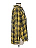 Mystree 100% Rayon Plaid Yellow Long Sleeve Button-Down Shirt Size M - photo 4