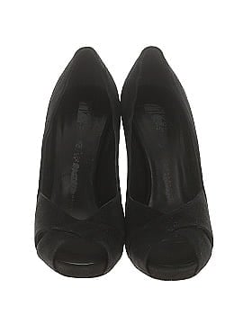 Giuseppe Zanotti Black Suede Platform Peep-Toe Pumps Size EU 37 1/2