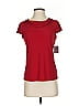 Kasper Red Short Sleeve Top Size XS - photo 1