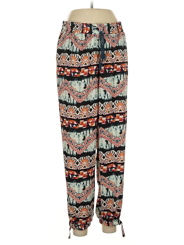 Jack by BB Dakota 100% Polyester Print Teal Ivory Casual Pants Size M - photo 1