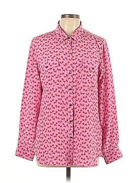 Fossil Long Sleeve Silk Top