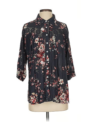 Oddi 3/4 Sleeve Button-Down Shirt (view 1)