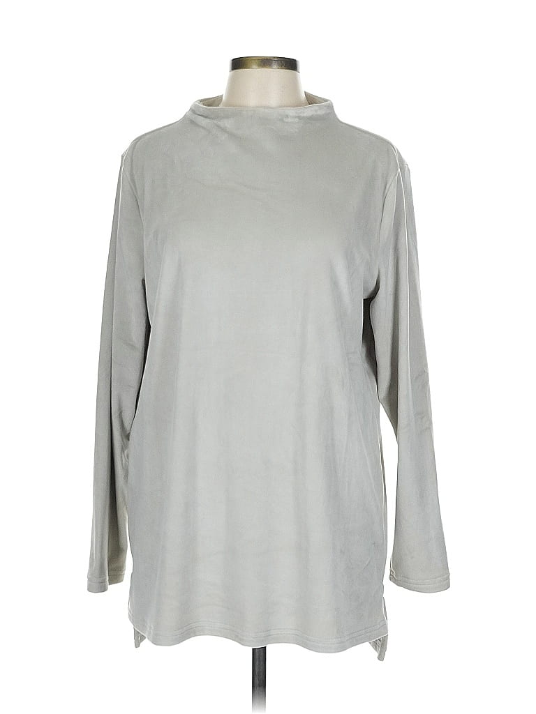 Pre-owned Lands' End Turtleneck Sweater In Gray